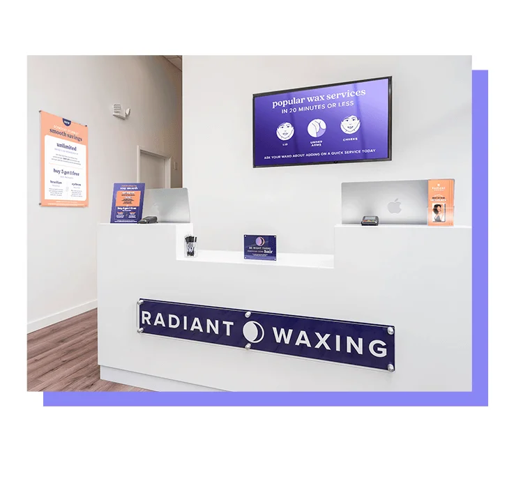 Radiant Waxing salon front desk