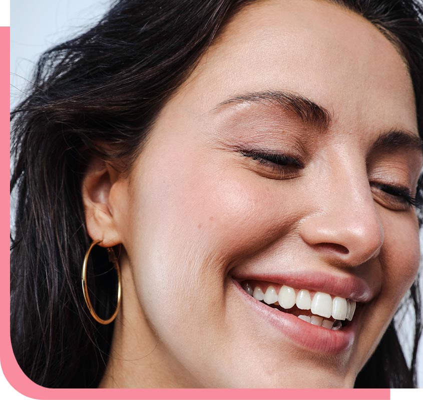 woman smiling with dark hair