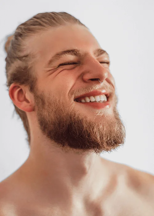 Close up of man smiling